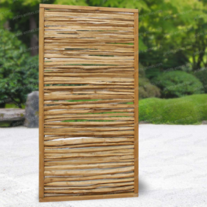 Panneau cadre en pin et rameaux de noisetier 90x180cm